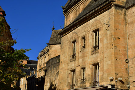 Sarlat la Caneda; France - October 7 2023: the picturesque old cityのeditorial素材