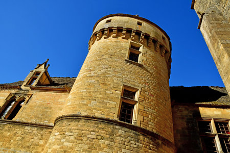 Saint Genies; France - October 7 2023: the picturesque old castleのeditorial素材