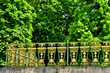 Versailles; France - June 26 2024: the Grand Trianon park in the Marie Antoinette estateのeditorial素材