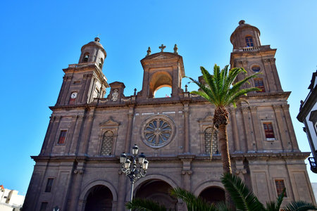 Gran Canaria, Canary Islands - March 15 2024: the cathedral Saint Ann of Las Palmas de Gran Canariaのeditorial素材