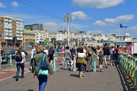 Brighton, England - June 04 2023: the seaside,のeditorial素材