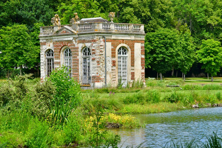 Dampierre; France - July 10 2024: the classical castleのeditorial素材