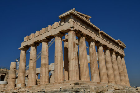 Athens; Greece - August 29 2022: the Parthenon in the Acropolisのeditorial素材