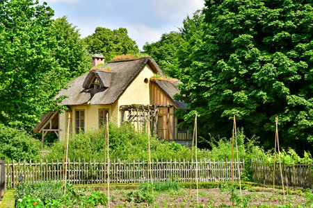 Versailles; France - June 26 2024: the Boudoir in the Marie Antoinette estateのeditorial素材