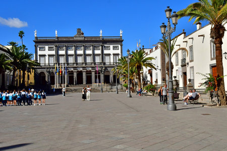 Gran Canaria, Canary Islands - March 15 2024: the picturesque old city of Las Palmas de Gran Canariaのeditorial素材
