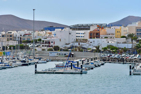 Fuerteventura, Canary Islands - March 15 2024: the city of Puerto del Rosarioのeditorial素材