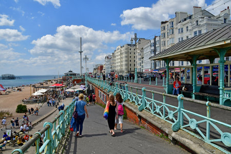 Brighton, England - June 04 2023: the seaside,のeditorial素材