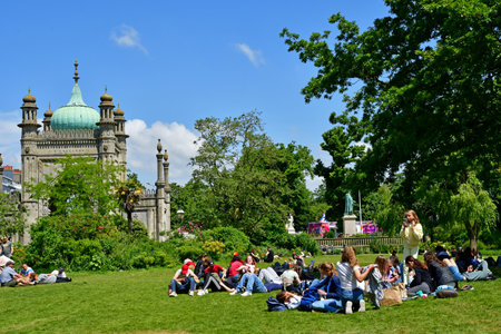 Brighton, England - June 04 2023: the museum and the art galleryのeditorial素材