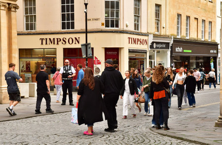 Bath; England - May 30 2024: the picturesque city centerのeditorial素材