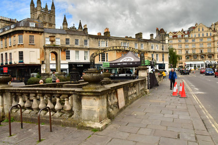 Bath; England - May 30 2024: the picturesque city centerのeditorial素材