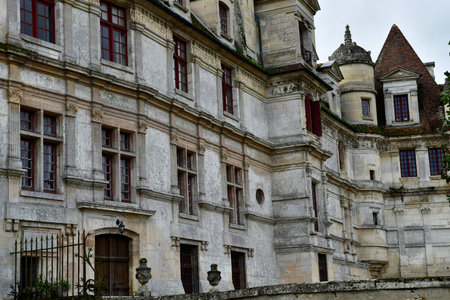 Ambleville; France - September 19 2023: the renaissance castleのeditorial素材