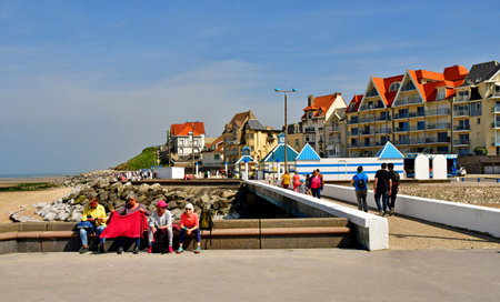 Wimereux; France - May 10 2024: the seaside resort cityのeditorial素材