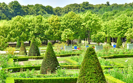 Versailles; France - June 26 2024: the Grand Trianon park in the Marie Antoinette estateのeditorial素材