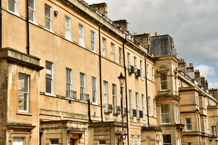 Bath; England - May 30 2024: the picturesque city centerのeditorial素材
