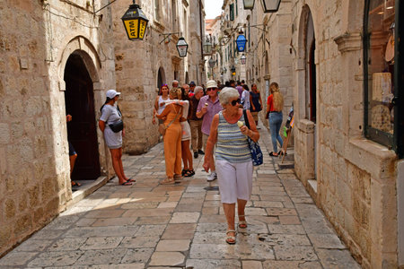 Dubrovnik; Croatia - August 29 2022: the picturesque old cityのeditorial素材