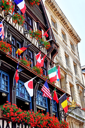 Rouen, France - June 13 2023: the picturesque Vieux Marche squareのeditorial素材