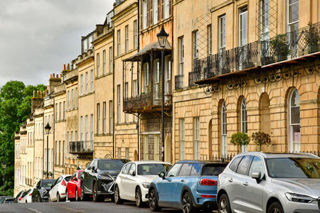 Bath; England - May 30 2024: the picturesque city centerのeditorial素材