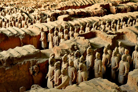 Xi an; China - November 6 2024: the Terracotta Armyのeditorial素材