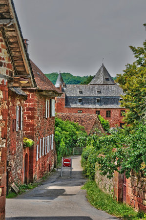 Collonges la Rouge, France - August 18, 2024: the picturesque old villageのeditorial素材