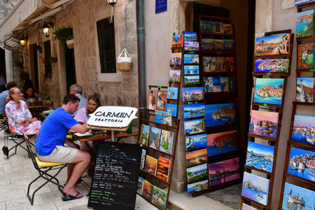 Dubrovnik; Croatia - August 29 2022: the picturesque old cityのeditorial素材
