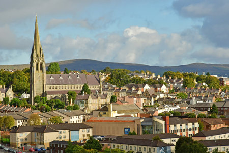 Londonderry; Northern Ireland - September 15 2022: the city centerのeditorial素材