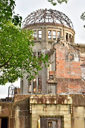 Hiroshima; Japan - August 6 2024: theGenbaku domeのeditorial素材