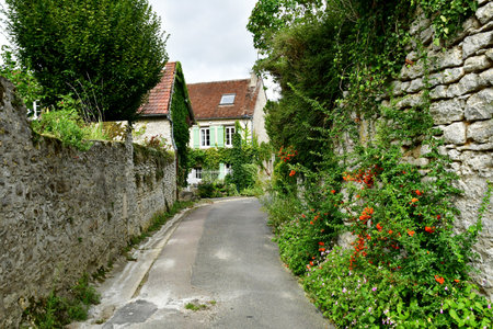 Omerville; France - September 19 2023: the village centerのeditorial素材