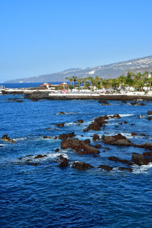 Tenerife, Canary Islands - March 15 2024: the city of Puerto de la Cruzのeditorial素材