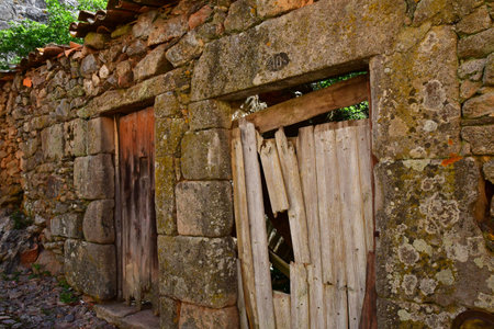 Castelo Rodrigo, Portugal - March 30 2022: the historical village centerの写真素材