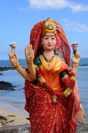 Grand Baie, Republic of Mauritius - July 28, 2014: the picturesque Pointe aux Canonniersのeditorial素材