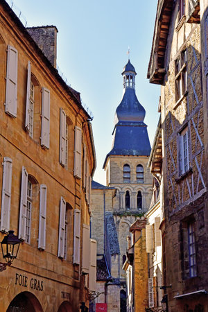 Sarlat la Caneda; France - October 7 2023: the picturesque old cityのeditorial素材
