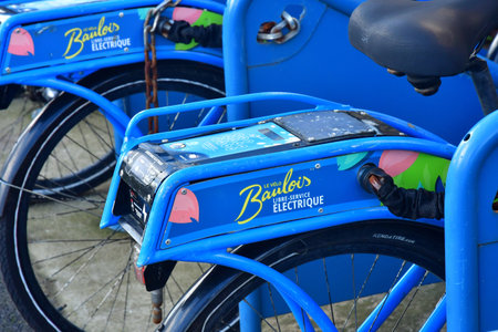 La Baule Escoublac, France - January 2 2025: free bike rental in the picturesque city centerのeditorial素材