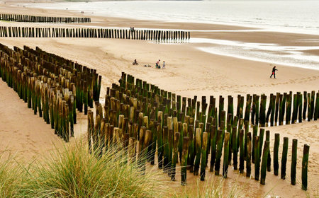 Wissant; France - May 10 2024: the seaside resort cityの写真素材
