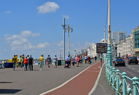 Brighton, England - June 04 2023: the seaside,のeditorial素材
