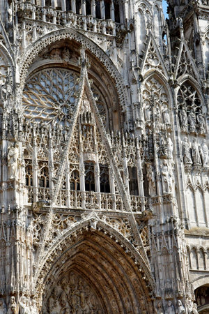 Rouen, France - June 13 2023: the Notre Dame cathedralのeditorial素材