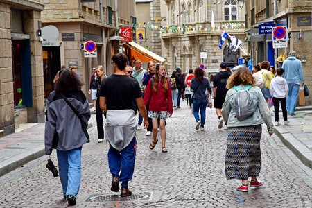 Saint-Malo; France - July 30 2023: the walled cityのeditorial素材