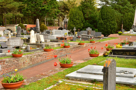 Le Touquet Paris Plage; France - April 20, 2024: the cemetery
