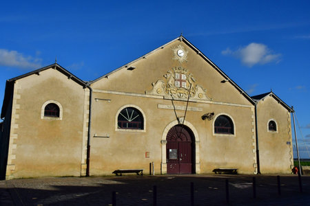 Le Croisic, France - January 2 2025: the old fish covered market in the city center