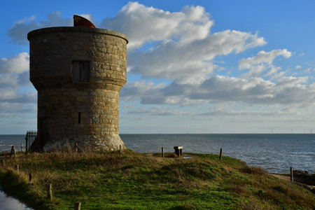 Le Croisic, France - January 2 2025: the picturesque city center and the marinaの写真素材