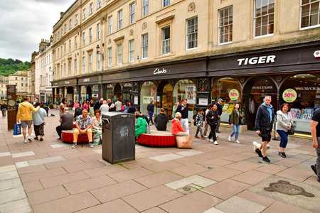 Bath; England - May 30 2024: the picturesque city centerのeditorial素材