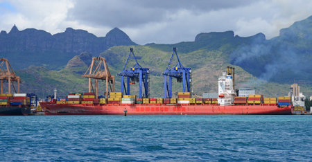Port Louis, Republic of Mauritius - July 28 2014: the picturesque seaside city