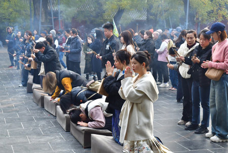 Beijing; China - November 6 2024: the Yonghe Temple, Lama Templeのeditorial素材