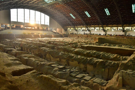 Xi an; China - November 6 2024: the Terracotta Armyのeditorial素材