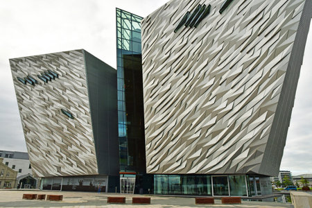 Belfast; Northern Ireland - September 15 2022: the Titanic Belfast museumのeditorial素材