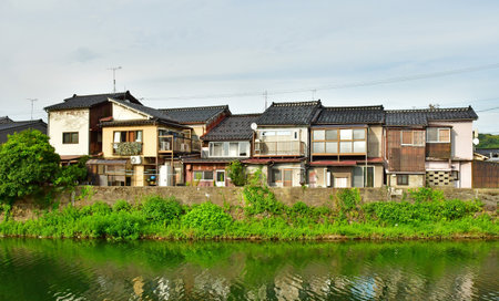 Kanazawa; Japan - August 22 2024: the Asano riversideのeditorial素材