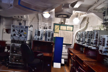 London; England - December 24 2023: the HMS Belfast launched in 17 March 1938, now a naval museum