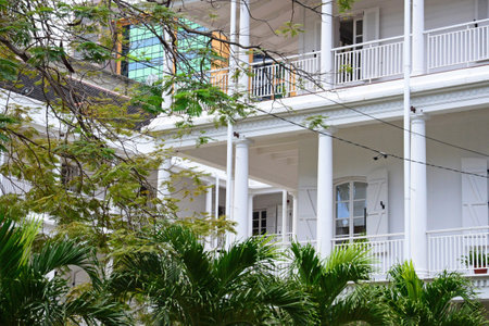 Port Louis, Republic of Mauritius - July 28 2014: the picturesque seaside cityのeditorial素材