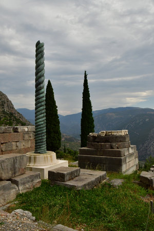 Delphi; Greece - August 31 2022: the archaeological siteのeditorial素材