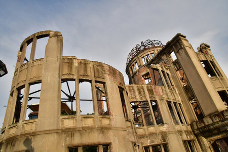 Hiroshima; Japan - August 6 2024: theGenbaku dome