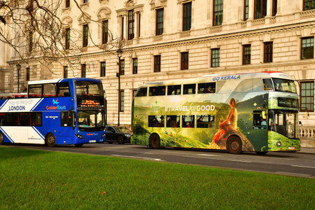 London, England - December 15 2023: the Westminster Parliament squareのeditorial素材